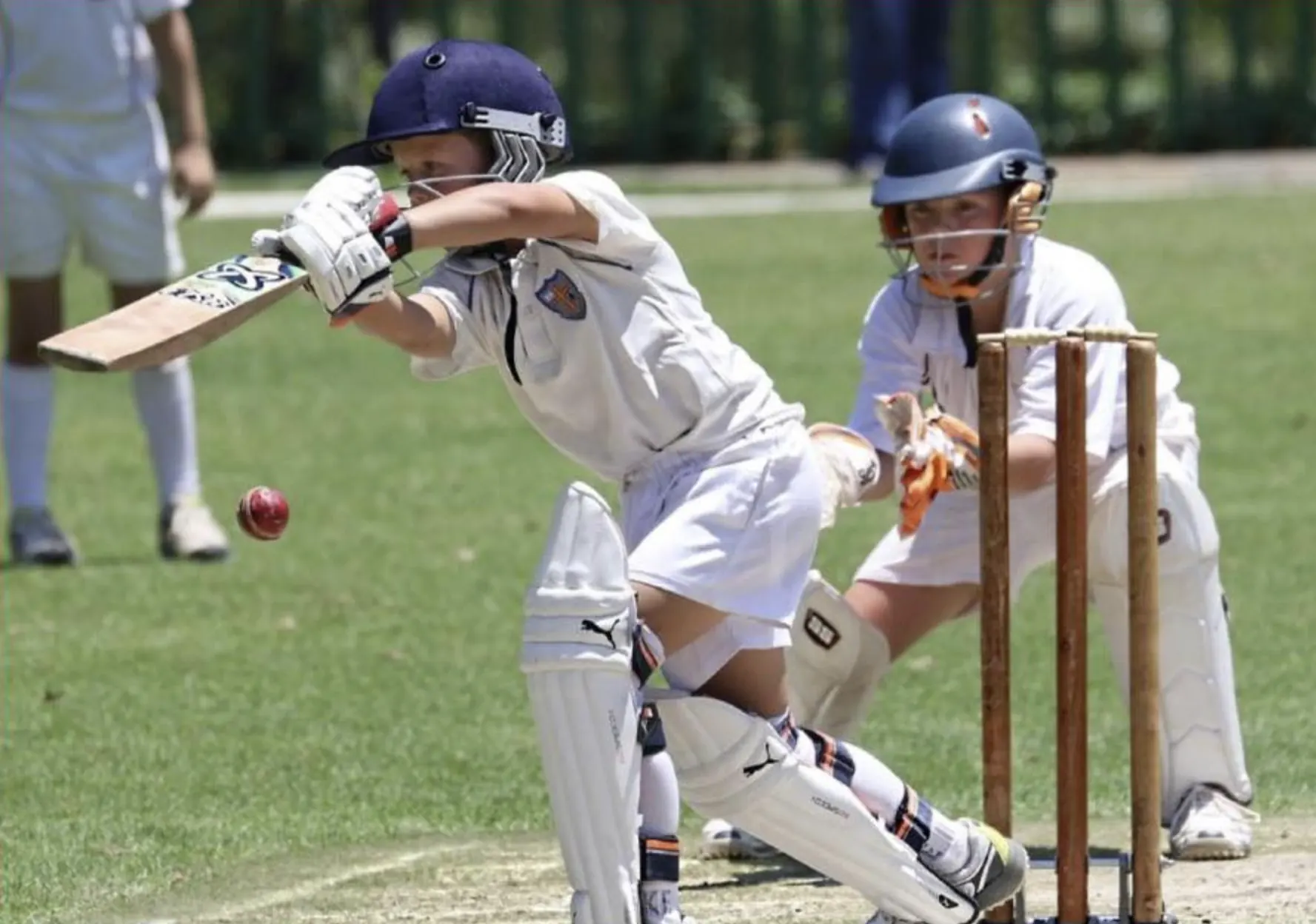 Hawkinge Cricket Colts — young player in action
