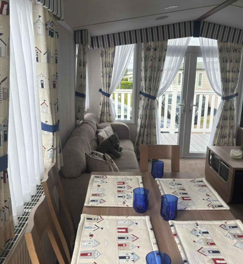 Kitchen diner in the My Shining Star caravan