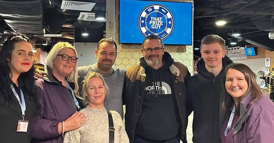 The Keane family and My Shining Star staff with Danny Dyer